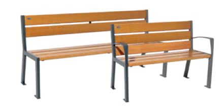 Banc acier et bois - Gamme SILAOS