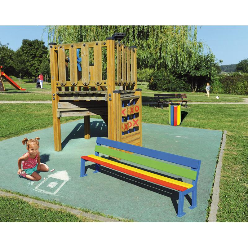 Banc SILAOS version maternelle multicolore
