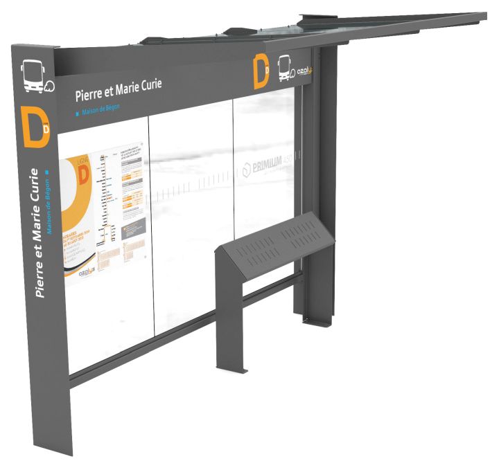 Station bus acier ligne KUB