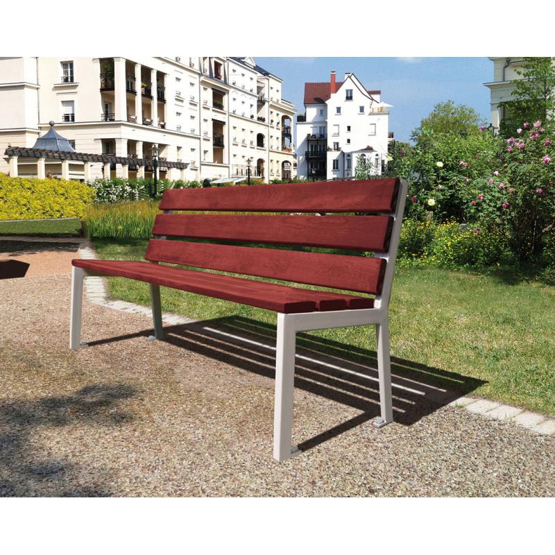 Banc ligne SILAOS acier & bois