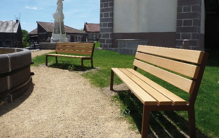 Banc ligne SILAOS acier & bois