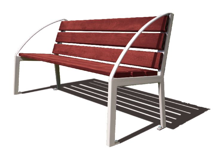 Banc ligne SILAOS acier & bois