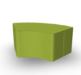 Module d'assise rond 60° en mousse ligne Shift+ Landscape