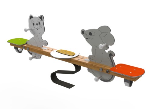 Jeu sur ressort à lame Vis-à-vis Chat/Souris